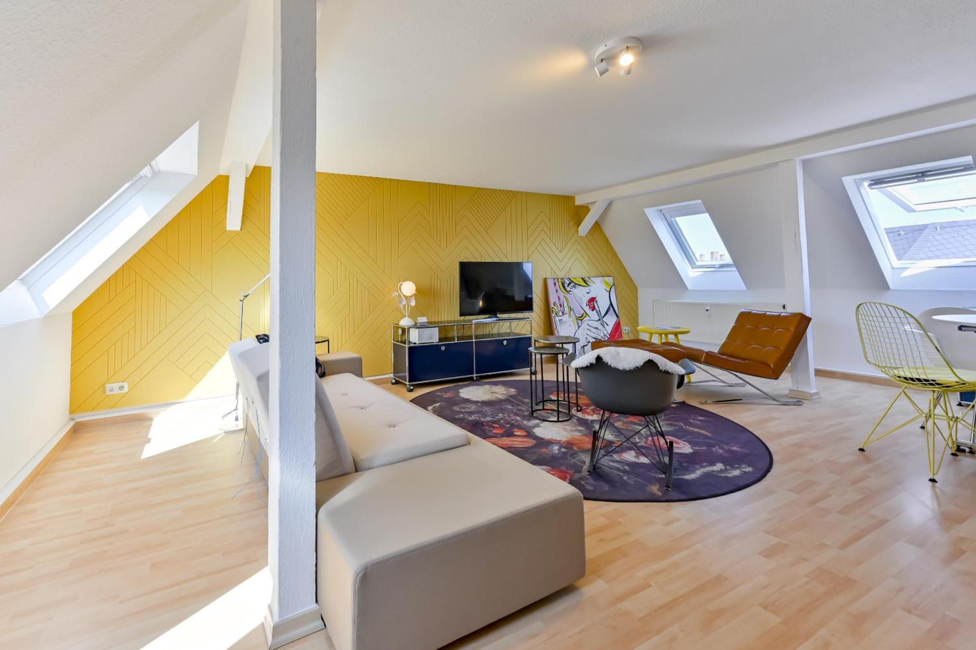 Premium Quartier Clara , Karl Und Fritz Auf Dem Kassberg Mit Eigenem Stellplatz Apartamento Chemnitz Quarto foto